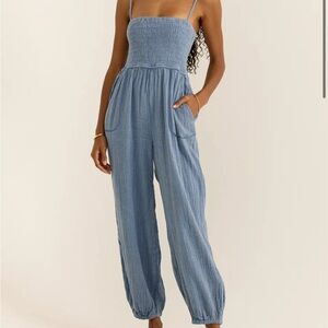 Z Supply Blue Jumpsuit